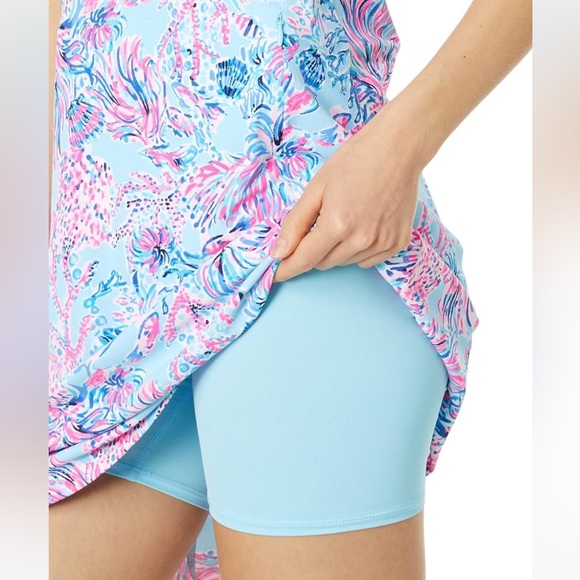 Lilly Pulitzer Pants - Lilly Pulitzer Luxletic Silvia Aqua Teal Mini Dry Fit Shorts Size XS